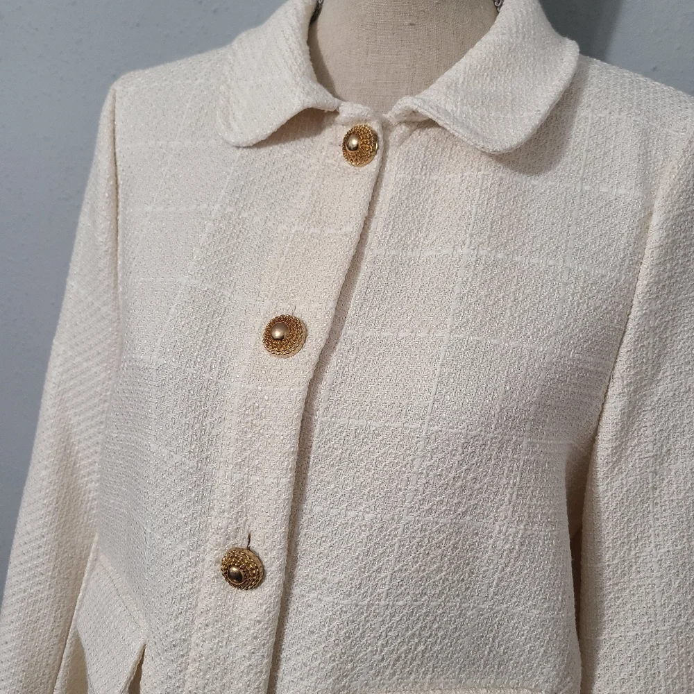 Zara 2‎ Piece Matching Set Textured Jacket and Skort NWT Size Med